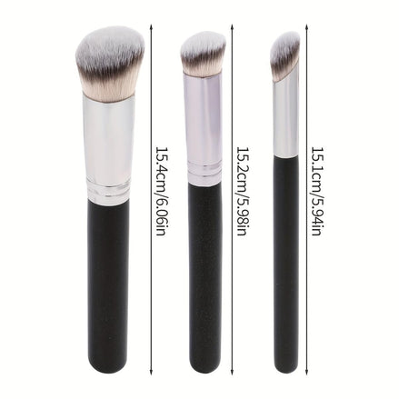 Trío Esencial de Brochas · Base, Corrector y Sombras