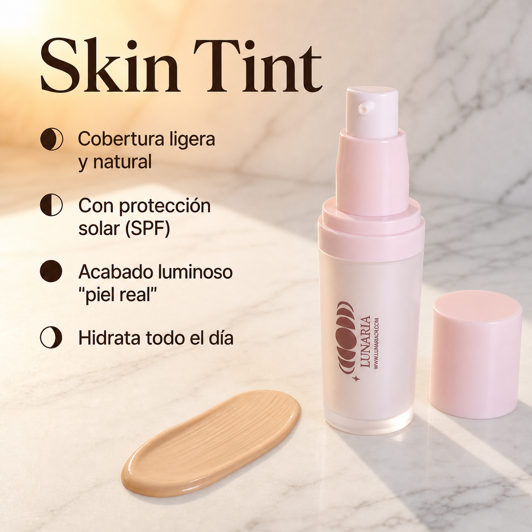 Skin Tint + Bloqueador Solar SPF55 y Ácido Hialurónico - Ultra Hidratante